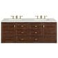 James Martin Vanities Amberly 60" Double Bathroom Vanity in Mid-Century Walnut with 3 cm Lime Delight Quartz Top and Rectangular Sinks, , large
