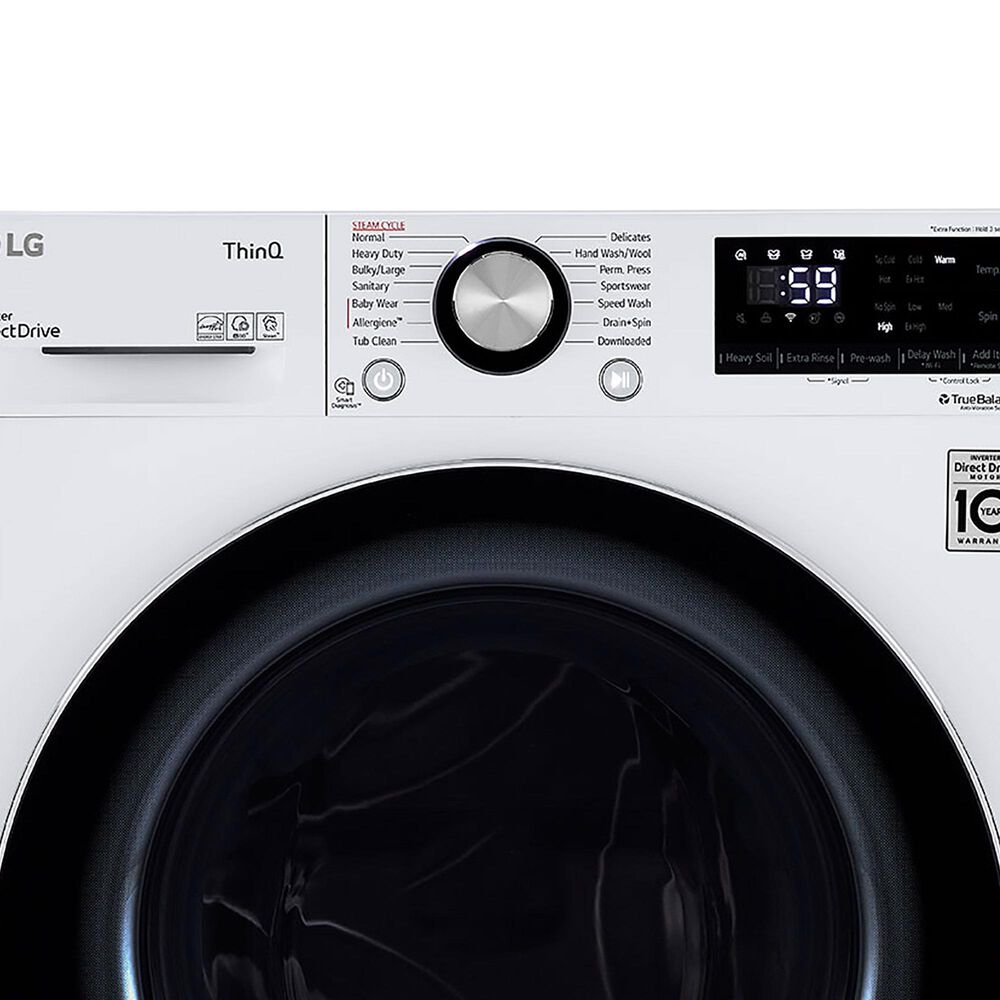 LG 2.4 Cu. Ft. Smart Front Load Washer in White, , large