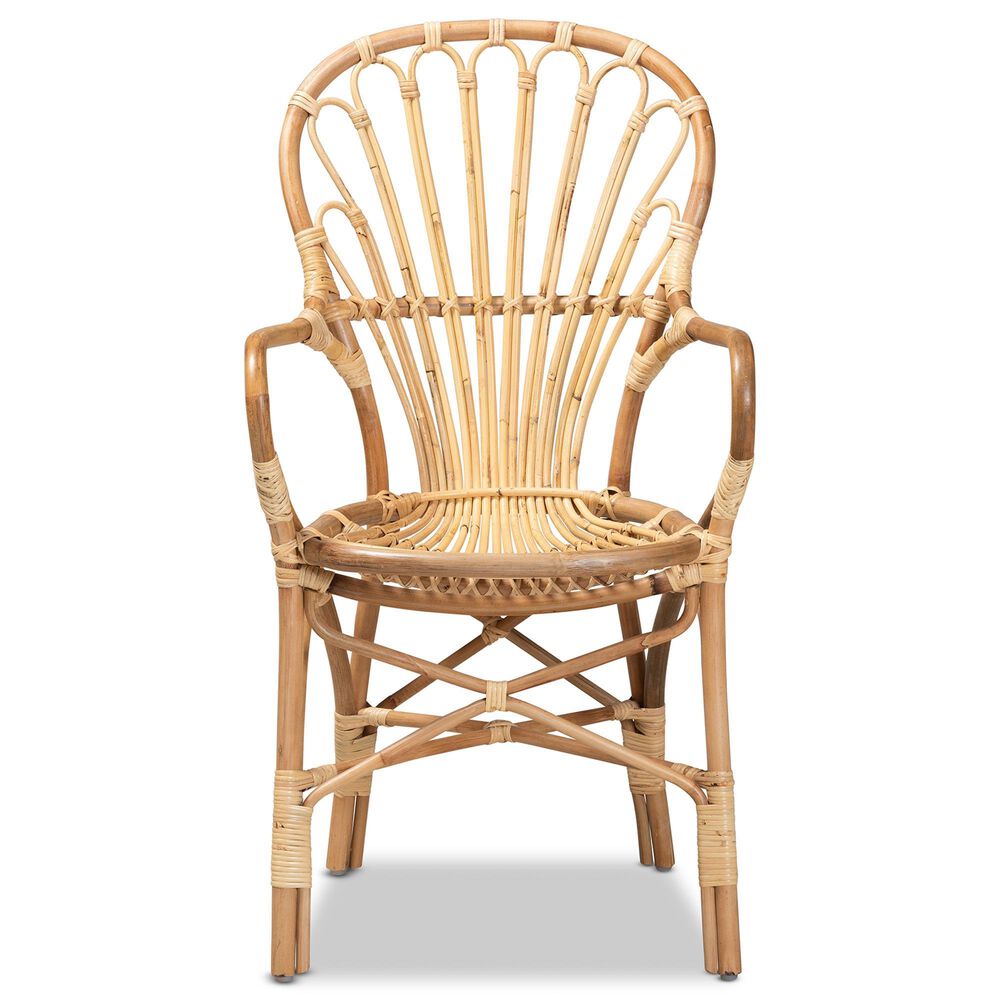 Baxton Studio Sheraton Arm Chair in Natural, , large