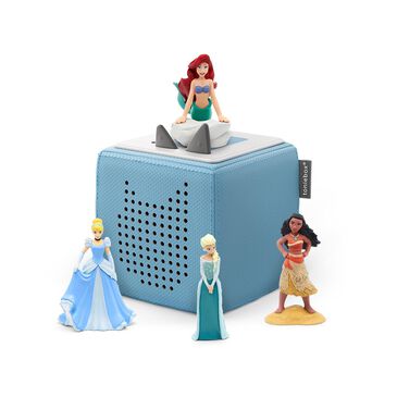 Tonies Light Blue Toniebox Starter with 4 Disney Princess Action Figures, , large