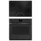 GE Appliances 2-Piece Kitchen Package with 30" Smart Built-In Single Wall Oven and 30" Electric Cooktop in Black, , large