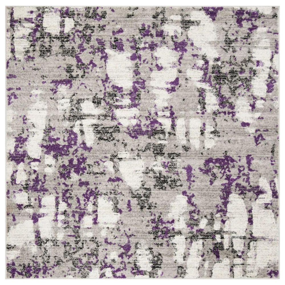 Safavieh Skyler SKY193R 4" Square Gray and Purple Area Rug, , large