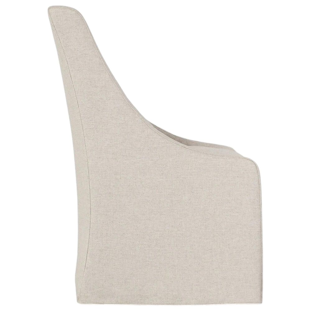 Classic Home Warwick Upholstered Rolling Dining Chair in Oatmeal, , large