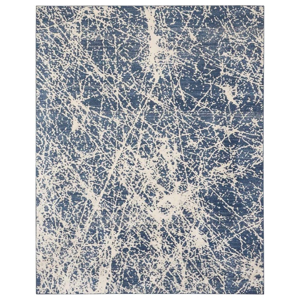 Nourison Exhale 7"10" x 9"10" Navy and Ivory Area Rug, , large