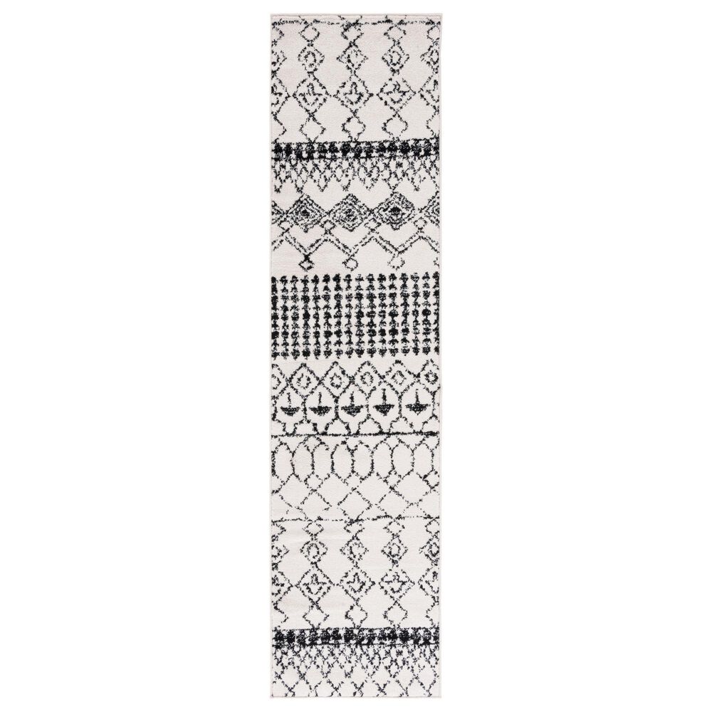 Safavieh Tulum TUL229B 2" x 13" Ivory and Black Runner, , large