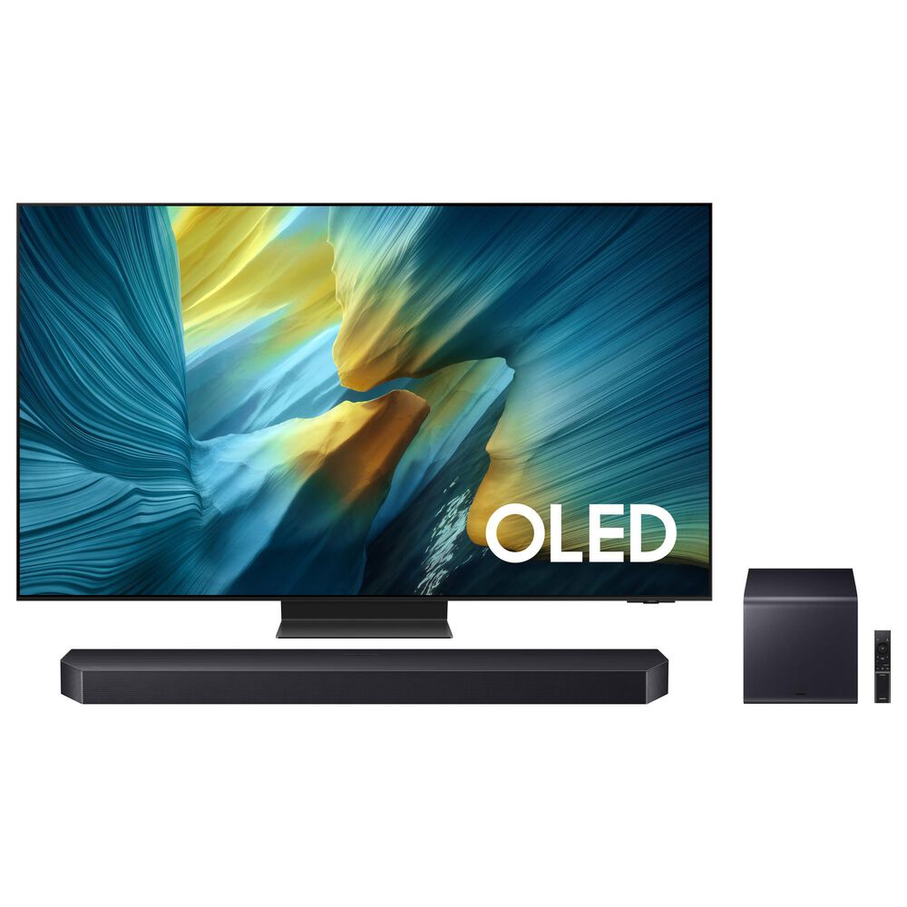 Samsung 65" Class S95F OLED 4K Vision AI in Black - Smart TV with Titan Black Q-Series 7.1.2 Channel Soundbar System, , large
