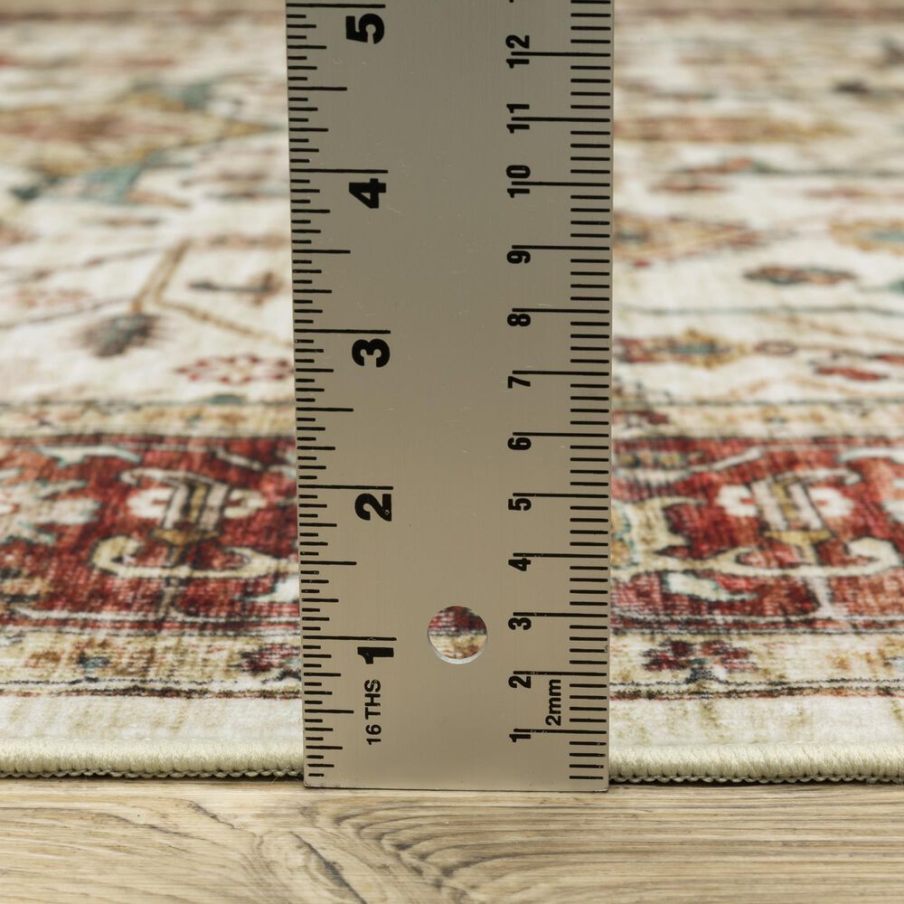 Oriental Weavers Sumter 2&#39; x 8&#39; Ivory and Red Runner, , large