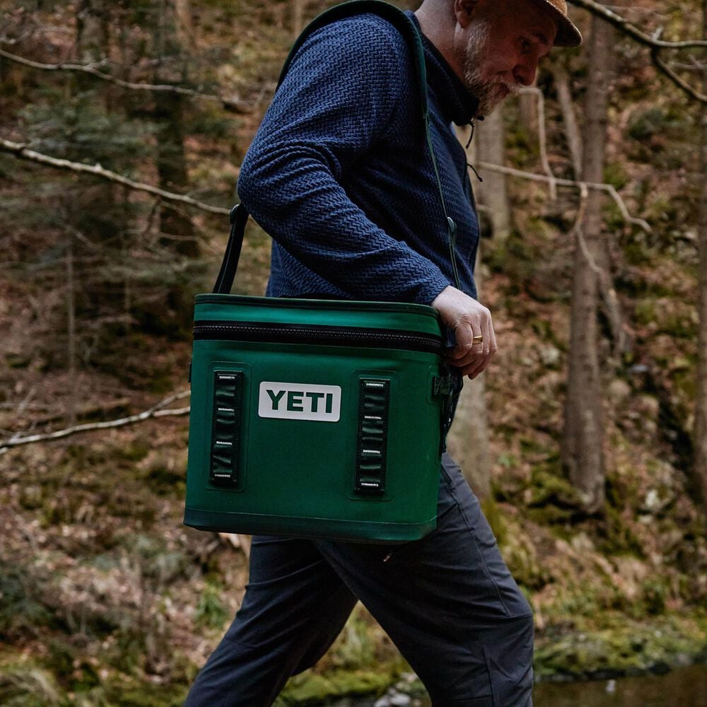 YETI Hopper Flip 12 Soft Cooler in Black Forest Green, , large