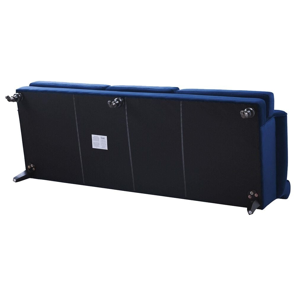 Jennifer Taylor Home Alana Lawson Stationary Sofa in Navy Blue Velvet, , large