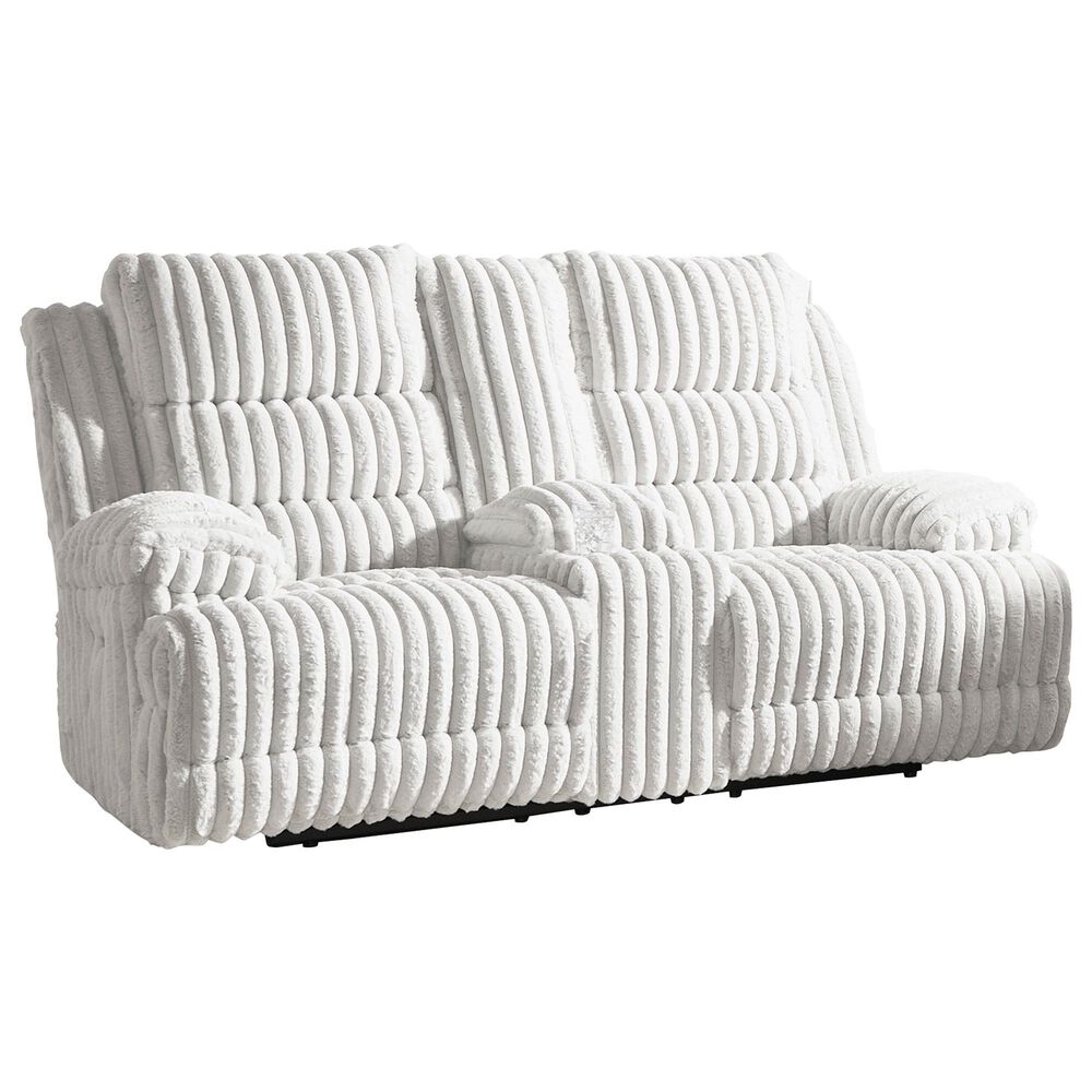 Ashley Rhines Falls Power Reclining Loveseat in Alloy, , large