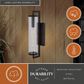 Vaxcel Morgan Park 20" 1-Light Dusk-to-Dawn Sensor Outdoor Wall Sconce in Matte Black, , large