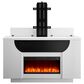 Modern Market Aveena 76-Inch Fireplace in White, , large
