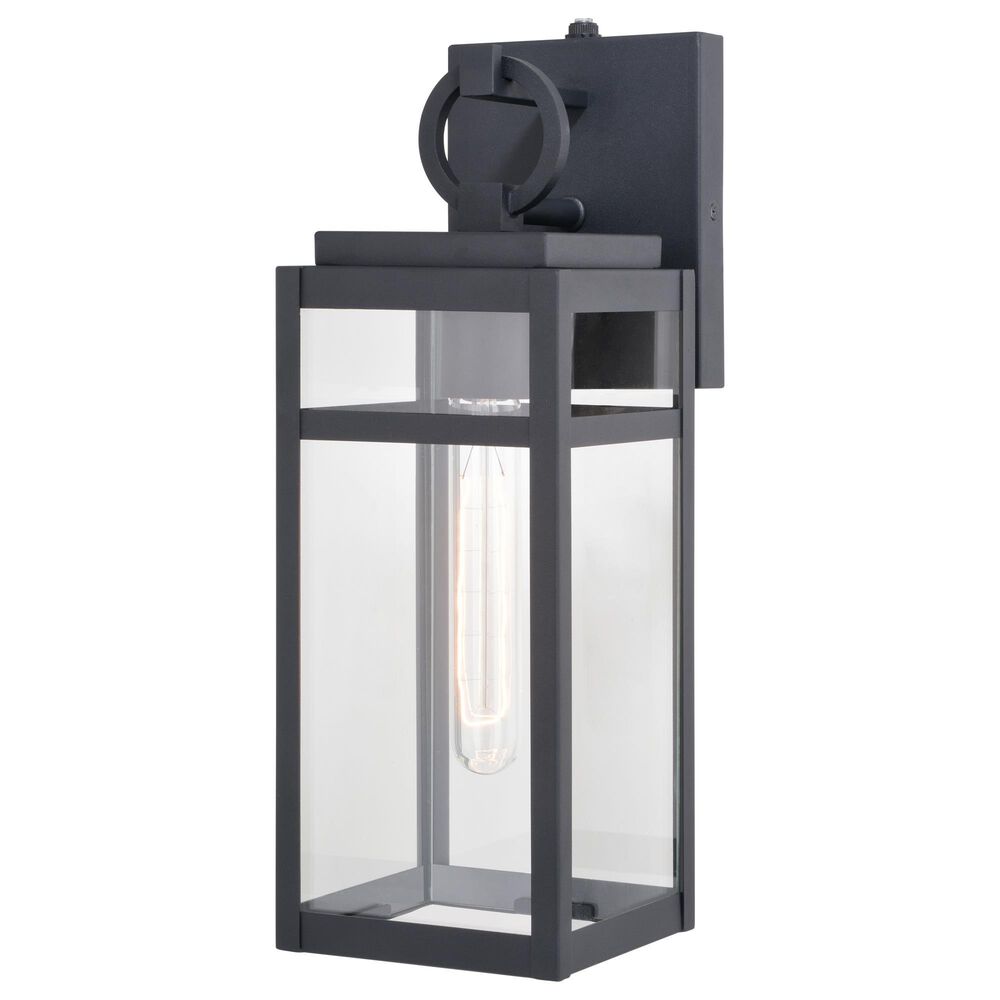 Vaxcel Hubbard 15.25" 1-Light Outdoor Wall Sconce in Textured Black, , large