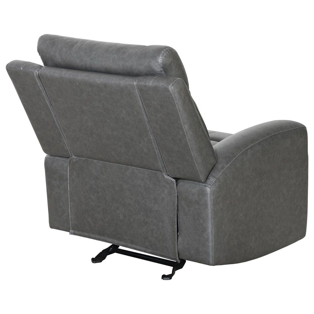 Steve Silver Gaston Manual Glider Recliner in Gray, , large