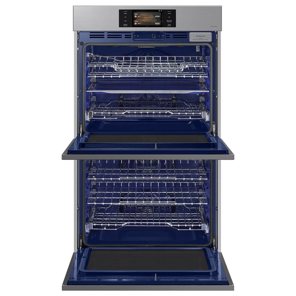 Samsung Bespoke 2-Piece Kitchen Package with Stainless Steel Bespoke 30" Double Wall Oven and Black 30" Induction Cooktop, , large