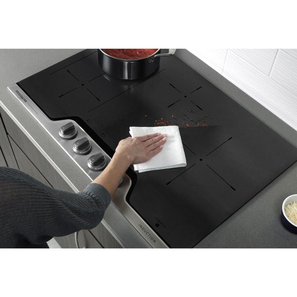 Frigidaire 30'' Induction Cooktop in Black and Stainless Steel | Nebraska  Furniture Mart