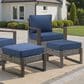 Sunwell Garden Patio Ottoman with Gray Frame in Navy (Set of 2), , large