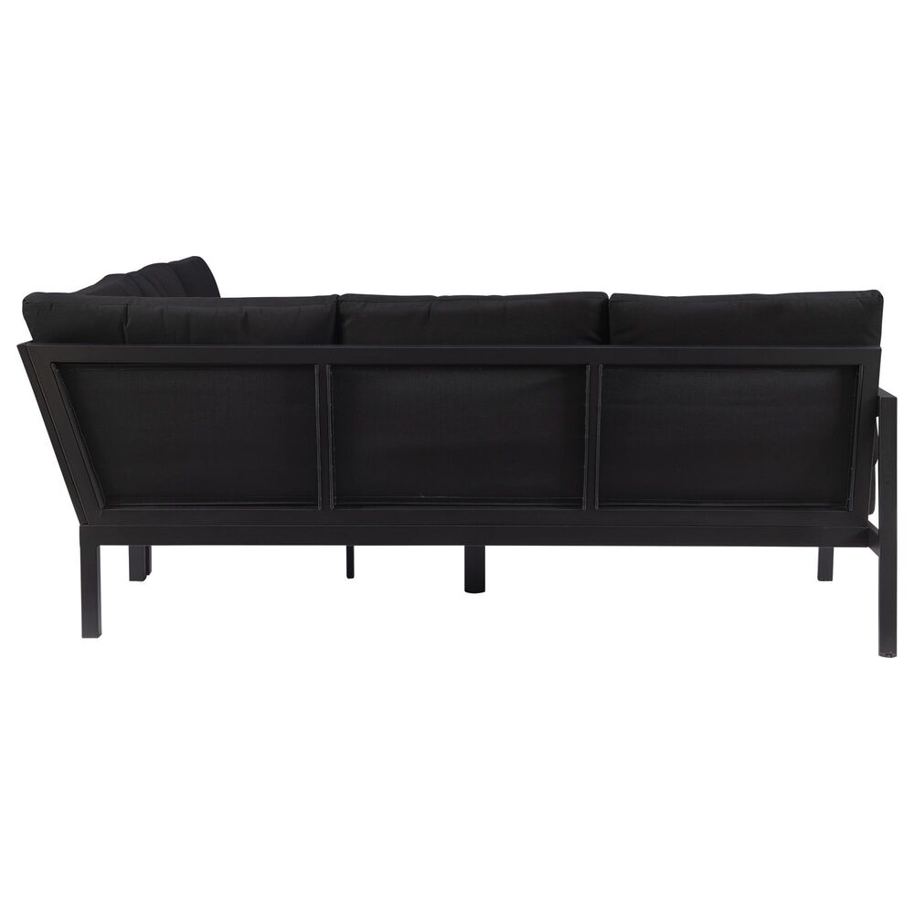 Linon Home Decor Holland 2-Piece Outdoor Sectional Sofa with Black Upholstery in Black, , large