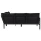 Linon Home Decor Holland 2-Piece Outdoor Sectional Sofa with Black Upholstery in Black, , large