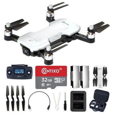 Contixo F30 Drone Quadcopter with Wi-Fi 4K UHD Camera and GPS Tracking in Gray, , large