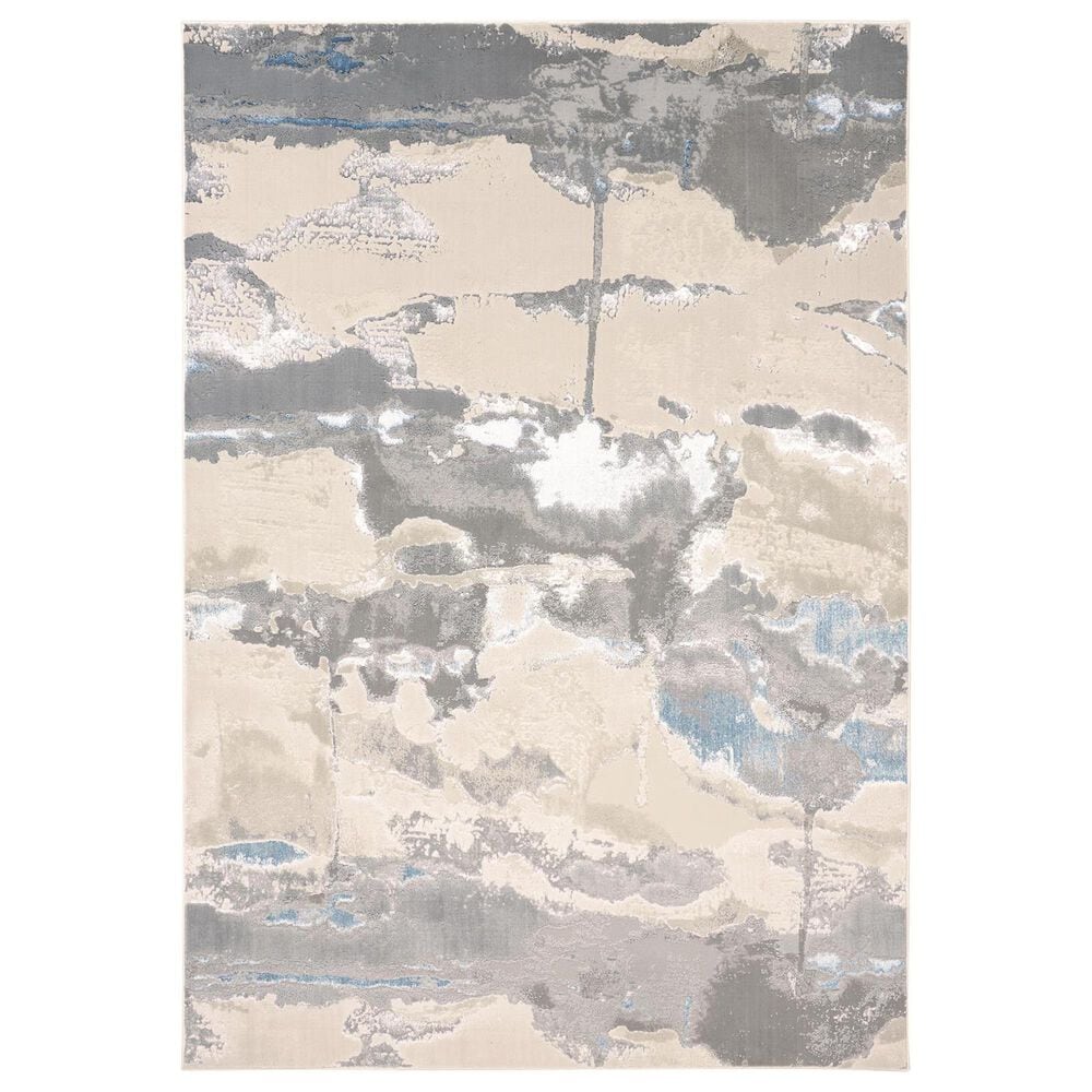 Feizy Azure 3525F 10" x 13"2" Blue and Gray Area Rug, , large