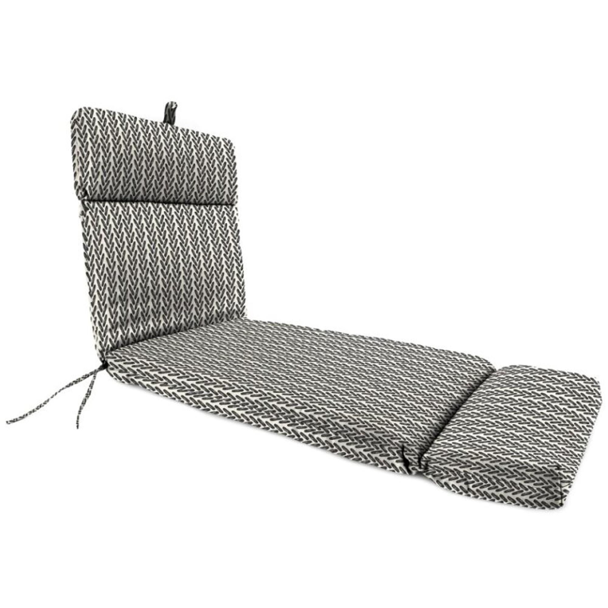 Jordan Manufacturing 21 x 72 Chaise Lounge Cushion in Hatch Black NFM