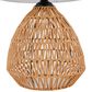 LumiSource Congo 29" Rattan Table Lamp in Natural and Matte Black, , large