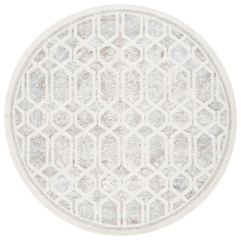 Safavieh Artistry 7" Round Ivory and Beige Area Rug, , large