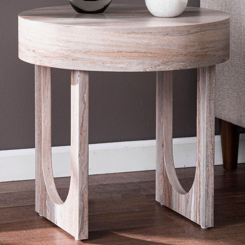 Southern Enterprises Chadkirk End Table in Brown, , large