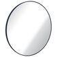 Garber Collection 36" Metal Round Wall Mirror in Black, , large