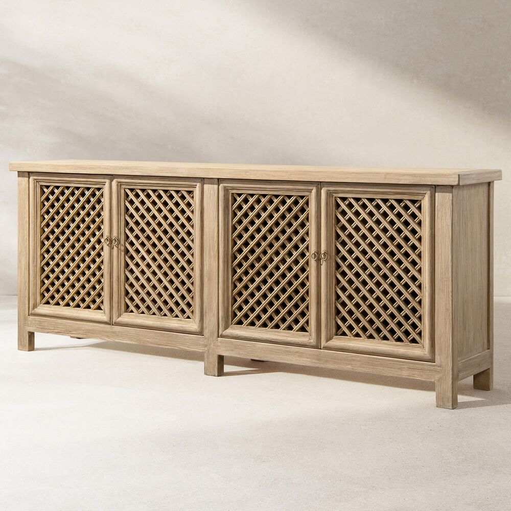 Jennifer Taylor Home Arden 97" 4-Door Sideboard in Heritage Light Natural Brown, , large