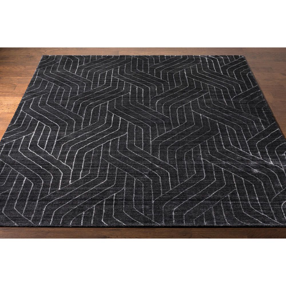 Surya Hightower 9&#39; x 13&#39; Charcoal, Black and White Area Rug, , large