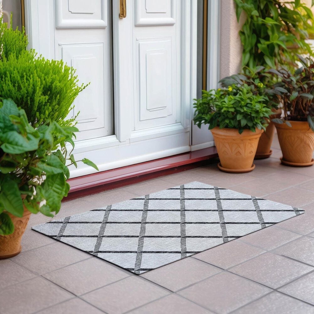 Dalyn Rug Company York 1&#39;8&quot; x 2&#39;6&quot; Gray Indoor/Outdoor Area Rug, , large