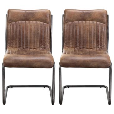 Moe"s Home Collection Ansel Dining Chair in Brown (Set of 2), , large