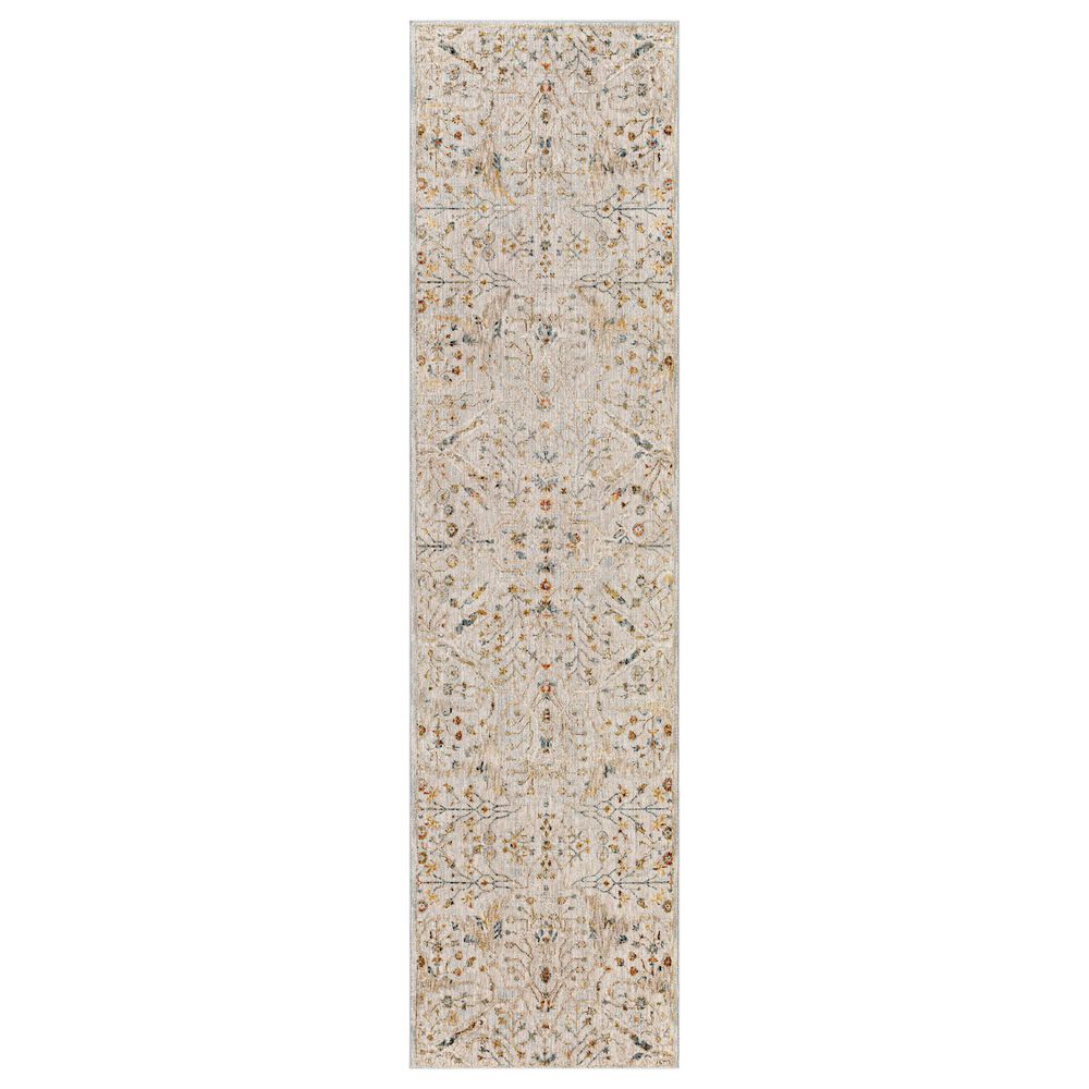 Surya Reina Light Gray, Denim, Cream, Tan, Light Brown, Rust, Mustard and Olive 2&#39;7&quot; x 7&#39;3&quot; Runner, , large