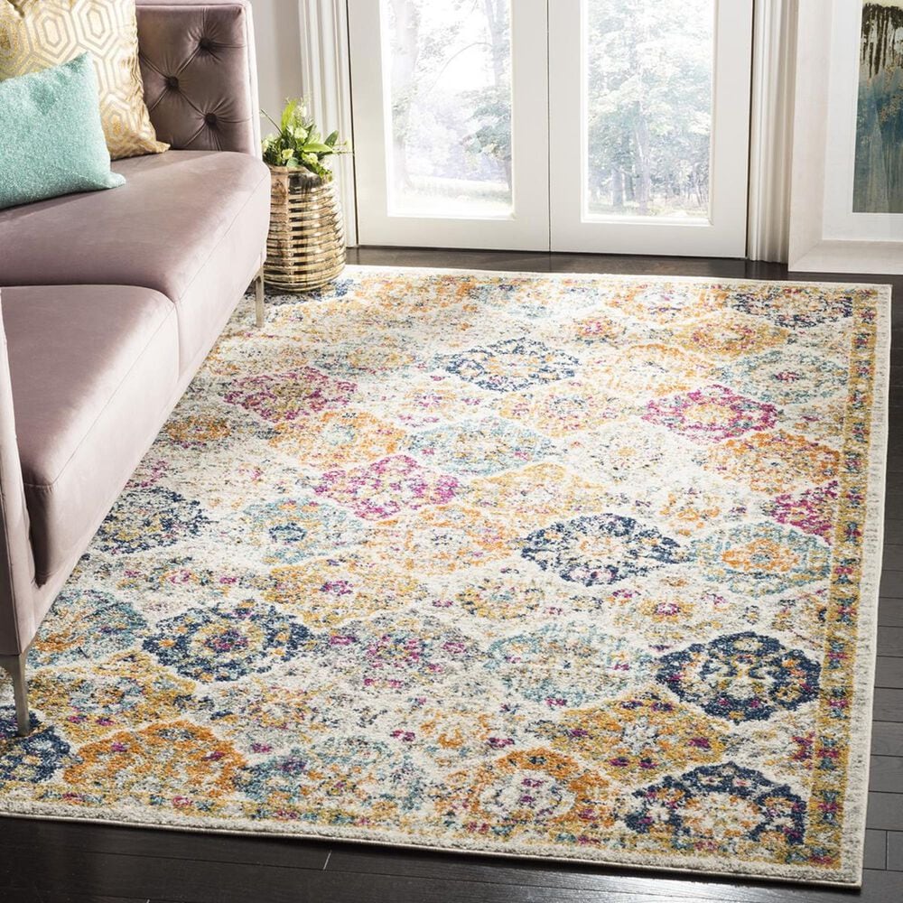 Safavieh Madison MAD611B-3 3" x 5" Cream/Multi Area Rug, , large