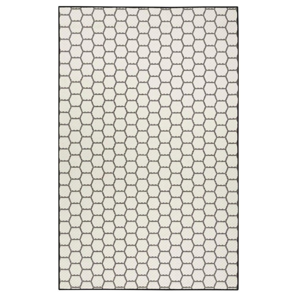 Nourison Twist Reversible 5&#39; x 7&#39; Black Indoor/Outdoor Area Rug, , large