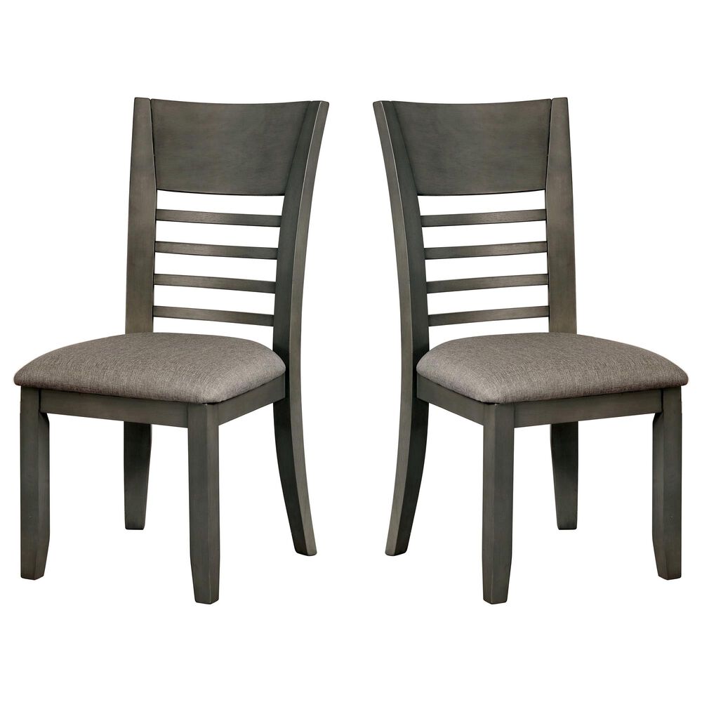 Furniture of America Oconnor Dining Chair in Gray (Set of 2), , large
