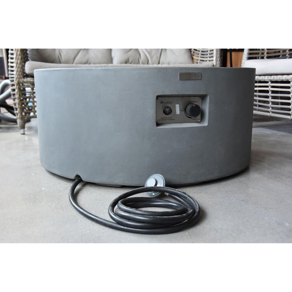 Elementi Fire Tramore Round Natural Gas Fire Table in Gray, , large