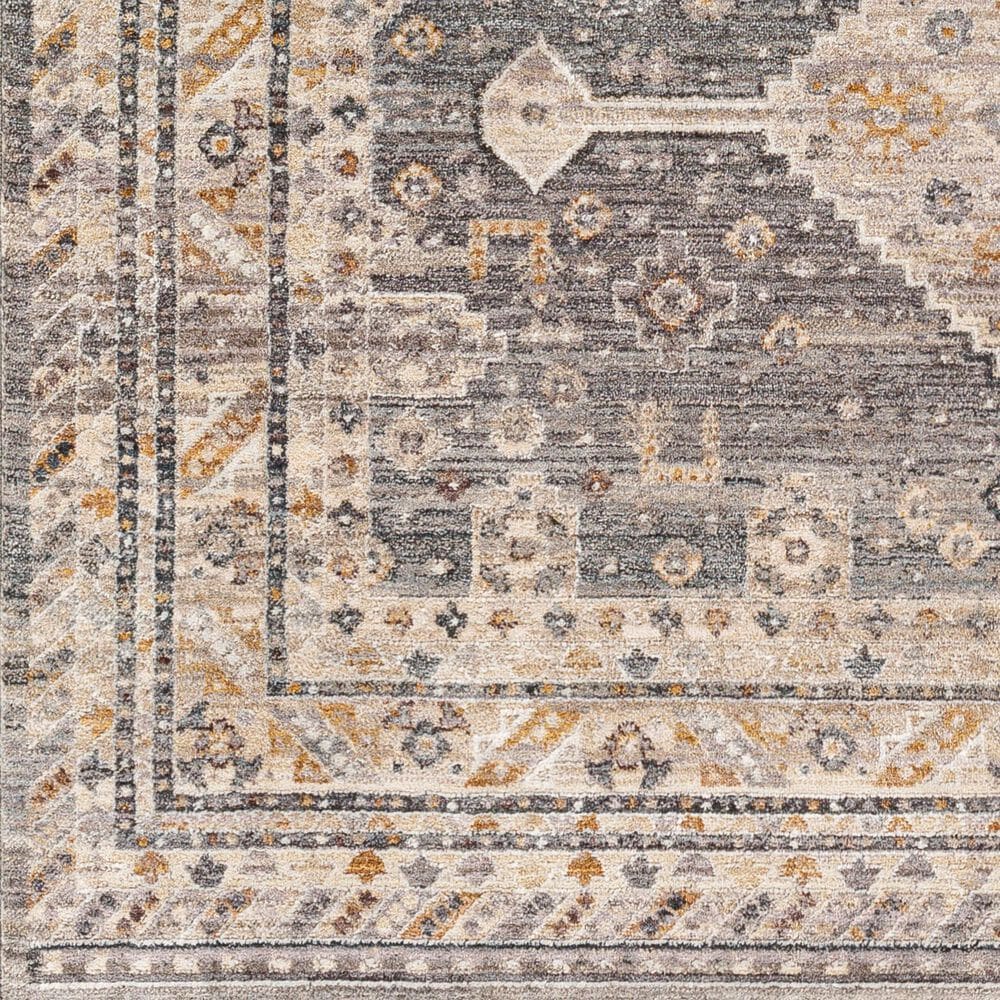 Surya Aida 2&#39;7&quot; x 9&#39; Medium Gray, Gray, Beige, Charcoal and Tan Runner, , large