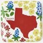 One Hundred 80 Degrees Texas In Bloom Handmade Square Platter in Multicolor, , large