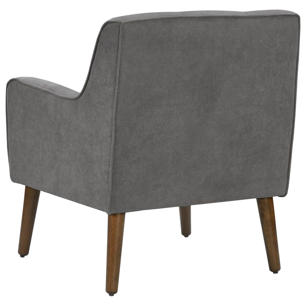 HOMLUX Tufted Back and Recessed Arm Chair in Gray, , large