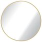 Garber Collection Round Metal Wall Mirror in Brass, , large
