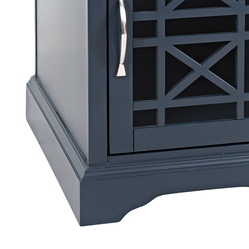 Waltham Craftsman Power Chairside Table in Navy Blue, , large