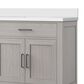 Lexora Home Abbey 84" Double Bathroom Vanity in White Oak with 2 cm White Quartz Top and Rectangular Sinks, , large
