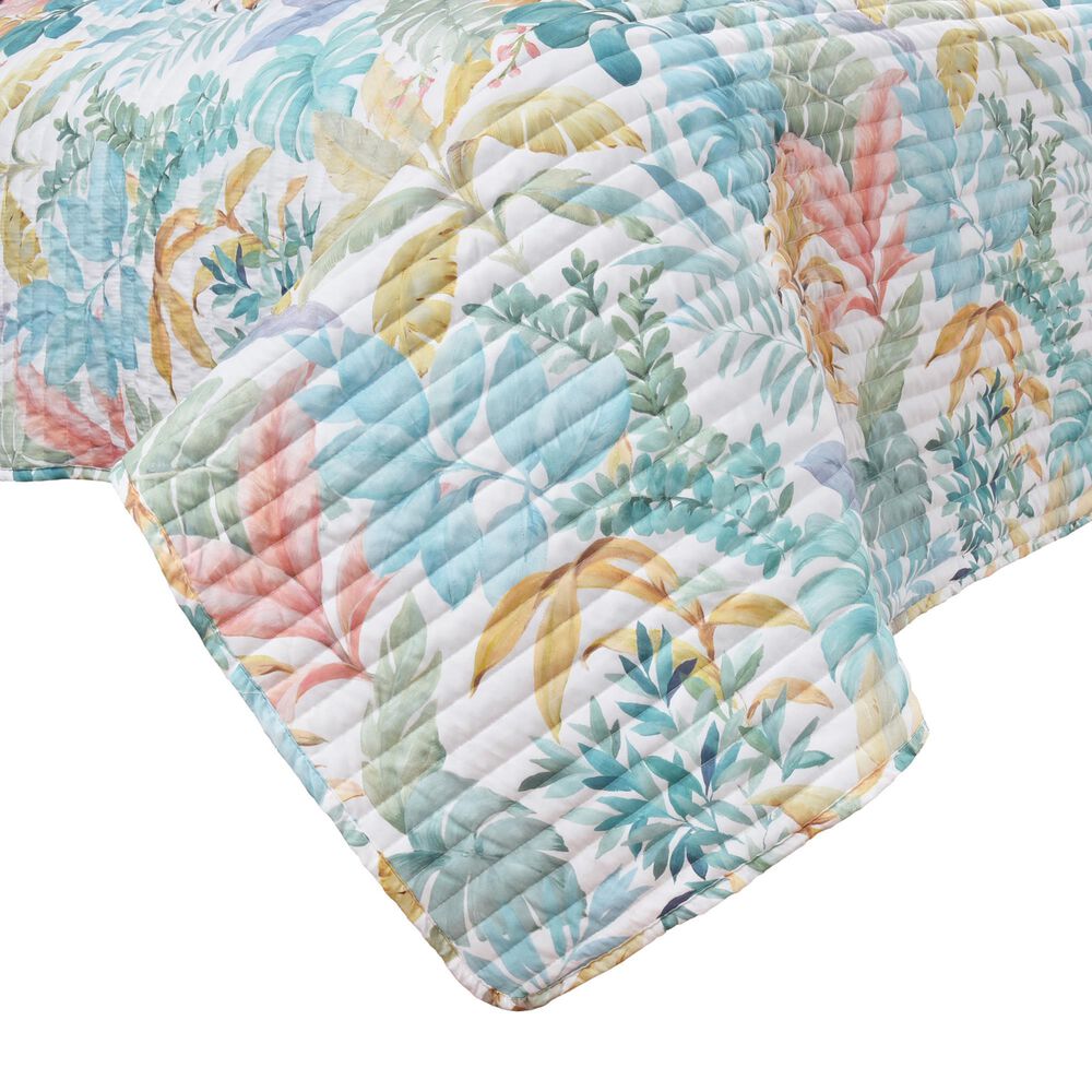 J. Queen New York Bahama 3-Piece Full/Queen Quilt Set in Aqua, , large