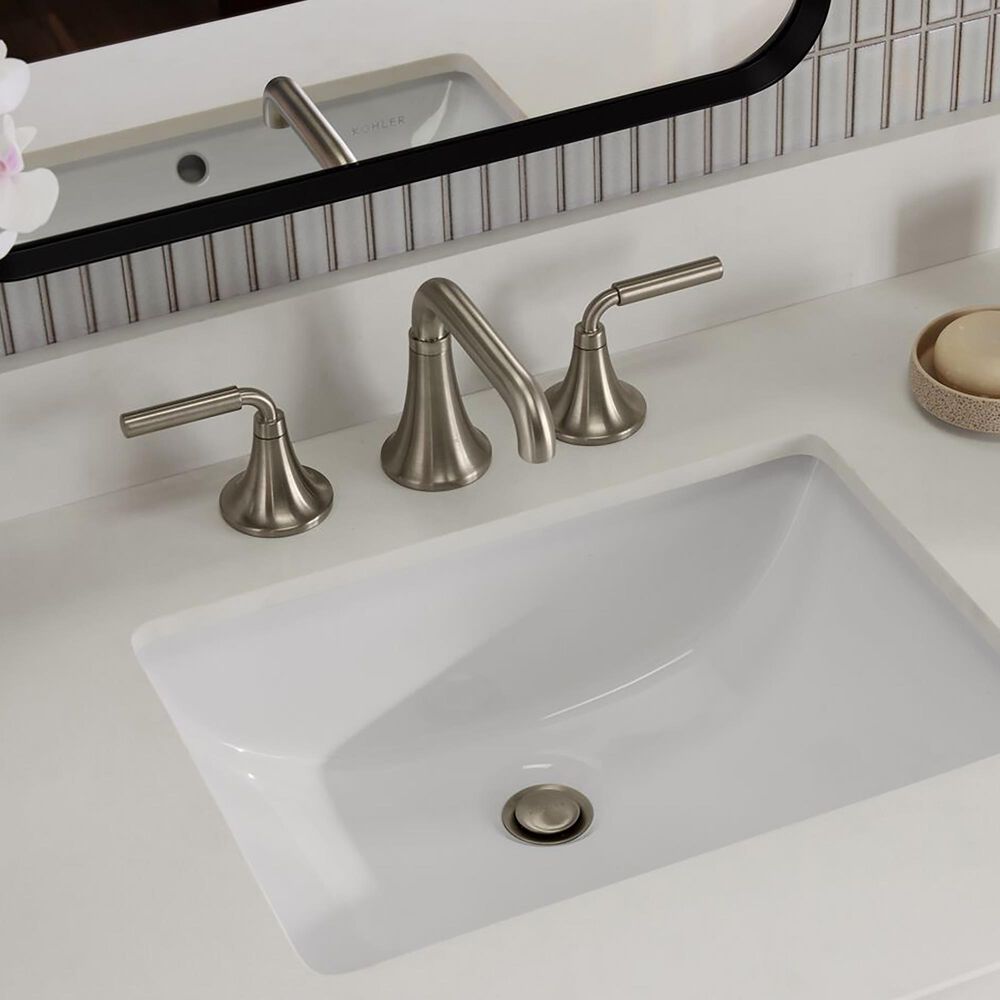 Kohler Kresla 48" Single Bathroom Vanity in Carbon Oak with 3 cm White Quartz Top and Rectangular Sink, , large