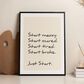 HOMLUX 24" x 18" Just Start Canvas Art in Black, , large
