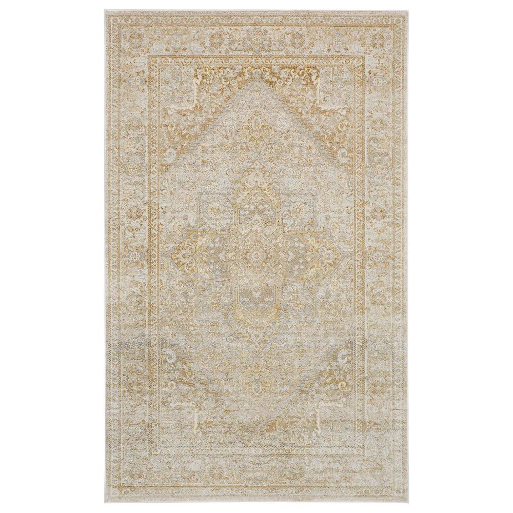 Feizy Aura 3734F 3"11" x 6" Brown and Gold Area Rug, , large