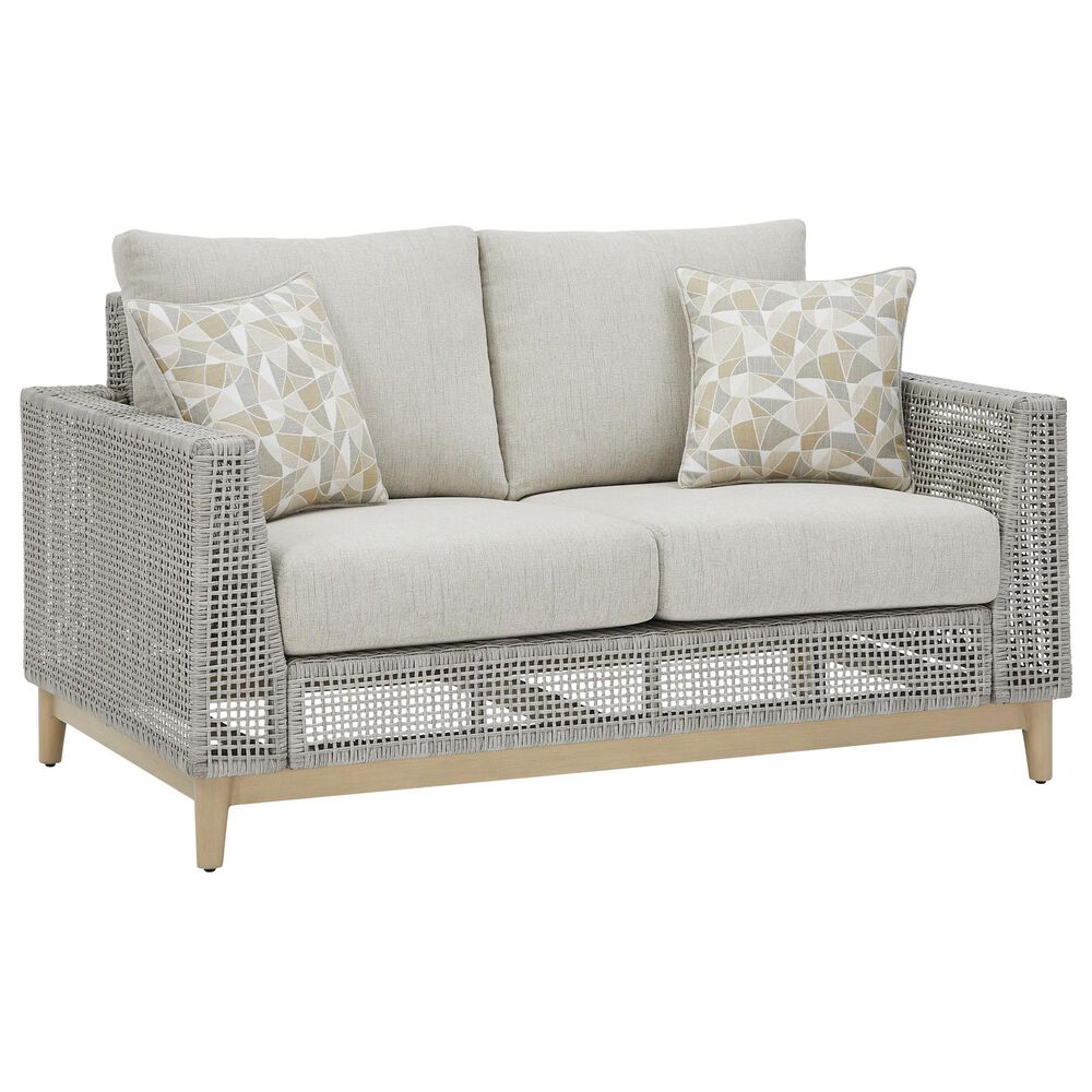 Ashley Seton Creek 6-Piece Patio Conversation Set in Gray, , large